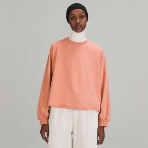 Lululemon LA Oversized Boxy Crew Crewneck Sweatshirt, Pink Savannah, size Large